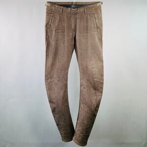 ATTACHMENT Size 34 Brown Cotton Blend Side Tabs Straight Casual Pants